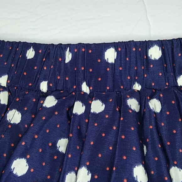 Navy Polka Dot Skort Oversized Pockets Elastic Waistband by Aryn K Size XS - Picture 7 of 15